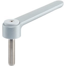 Manete de fixare ajustabile drepte , cu șurub, oțel inoxidabil | d1=40 mm / d2=M16 / l1=80 mm / argintiu | 24441.1770