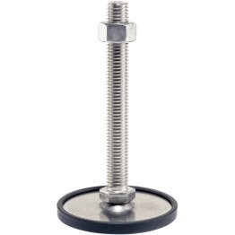 Picioare de susținere, protejat împotriva alunecării/cu şurub | d1=60 mm / d2=M8 / l1=40 mm / oțel inoxidabil | 22593.1915
