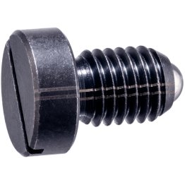 Şuruburi de presiune, cu bilă şi fantă cu cap/oțel automat, forța arcului mărită | d1=M5 | 22050.1050