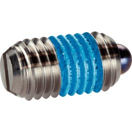 Şuruburi de presiune, cu bolţ şi fantă - INCH/oțel inoxidabil, forța arcului mărită | d1=#8-36 / blocare filet | 2B020.0368
