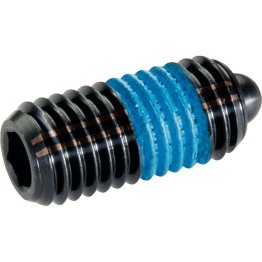 Şuruburi de presiune, cu bolţ şi locaş hexagonal - INCH/oțel automat, forța arcului mărită | d1=#8-32 / blocare filet | 2B030.0266