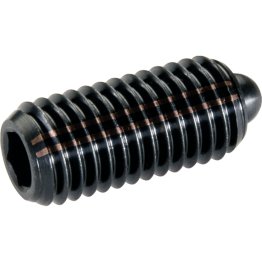 Şuruburi de presiune, cu bolţ şi locaş hexagonal - INCH/oțel automat, forța arcului mărită | d1=1/4-20 | 2B030.0072