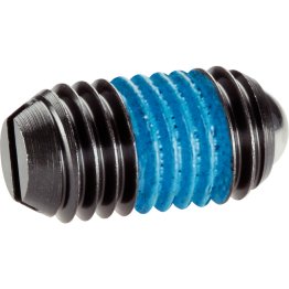 Şuruburi de presiune, cu bilă şi fantă - INCH/oțel automat, forța arcului standard | d1=1/4-20 / blocare filet | 2B050.0242
