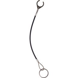 Cabluri de fixare, pentru știfturi cu bile pentru filet/oţel inoxidabil, cu clips de fixare şi inel | l=200 mm / Termoplastic PA 6 înfășurat, negru | 22355.6002