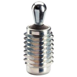Opritoare laterale, cu filet şi ştift din plastic, cu garnitură/forța arcului mărită | d1=M18 x 1,5 / l1=18 mm / Forța arcului=~ 200 N | 22150.0452