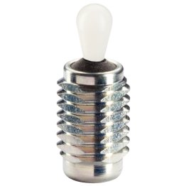 Opritoare laterale, cu filet şi ştift din plastic, cu garnitură/forța arcului mică | d1=M18 x 1,5 / l1=45 mm / Forța arcului=~ 100 N | 22150.0495