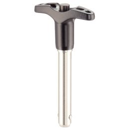 Ştifturi opritoare cu bilă, autoblocant, cu mâner T | d1=20 mm / l1=90 mm / Oțel inoxidabil 1.4542, călit prin precipitare | 22350.0093