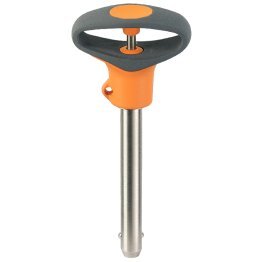 Ştifturi opritoare cu bilă, autoblocant, cu mâner elastic | d1=10 mm / l1=25 mm / Oțel inoxidabil 1.4305 | 22370.0745