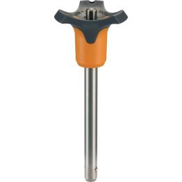 Ştifturi opritoare cu bilă, autoblocant, cu mâner combinat, călit prin precipitare | d1=6 mm / l1=25 mm / portocaliu | 22380.0165