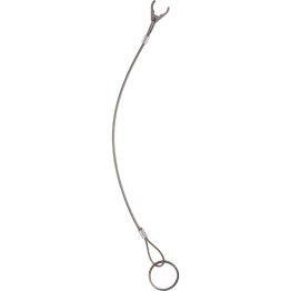 Cabluri de fixare/oţel inoxidabil, cu clips de fixare şi inel | l=150 mm / Termoplastic PA 6 înfășurat, transparent | 22400.1011