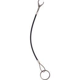 Cabluri de fixare/oţel inoxidabil, cu clips de fixare şi inel | l=300 mm / Termoplastic PA 6 înfășurat, negru | 22400.1113