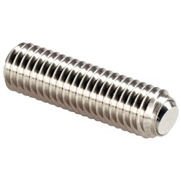 Şuruburi de presiune cu bilă, fără cap, bilă protejată împotriva rotirii/bilă teșită, suprafață plană | d1=M12 / l2=30 mm / oțel inoxidabil | 22700.0834