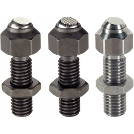 Opritoare oscilante, ajustabile/cu bilă teşită, suprafaţă plană | s=46 mm / d1=M30 x 1,5 / oțel inoxidabil | 22740.0146