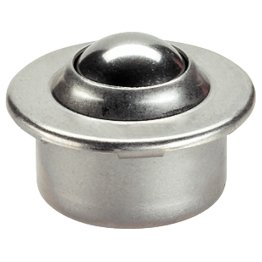 Role cu bilă, cu carcasă din tablă de oţel/toate componentele din oțel inoxidabil | d1=18 mm | 22750.0042