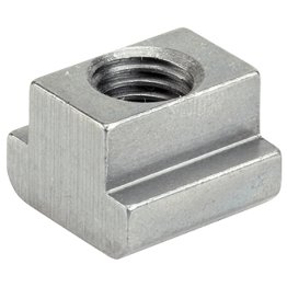 Piuliță pentru canal T, DIN 508 | Mărimea nominală fantă=12 mm / d=M10 / Oţel tratat termic, calitatea 8, blanc | 23010.0121