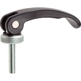 Pârghii excentrice rapide, cu şurub/cu filet exterior, reglabil | l=63 mm / d2=M5 / h1 max.=20 mm / oțel | 23390.0131