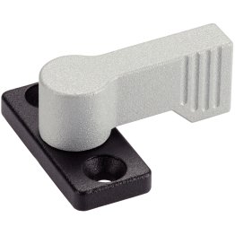 Mâner rotativ, tip fluture, unisens/cu flanşă înşurubabilă | d1=17 mm / l1=55 mm / argintiu | 24101.0204