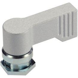 Mâner rotativ, tip fluture, unisens/cu filet exterior | d1=17 mm / l1=55 mm / argintiu | 24101.0264