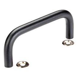 Mânere tip U, cu saibă/Oţel, acoperit cu plastic, negru | d1=8 mm / l=64 mm / Oţel, acoperit cu plastic, negru | 24310.0320