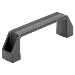 Mânere tip U, material plastic, montaj frontal/negru | l1=132 mm / d1=8,5 mm / b=27 mm | 24320.0030
