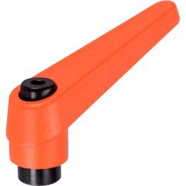 Manetă de fixare ajustabilă, cu filet interior | d1=30 mm / d2=M12 / portocaliu | 24400.0611
