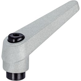 Manetă de fixare ajustabilă, cu filet interior | d1=14 mm / d2=M5 / argintiu | 24400.0113