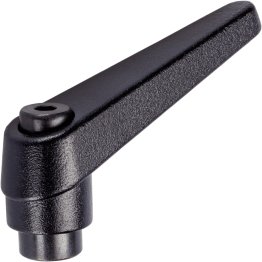 Manetă de fixare ajustabilă, cu filet interior | d1=25 mm / d2=M12 / negru | 24400.0524