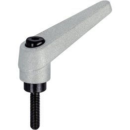Manetă de fixare ajustabilă, cu şurub | d1=25 mm / d2=M12 / l1=32 mm / argintiu | 24400.0553
