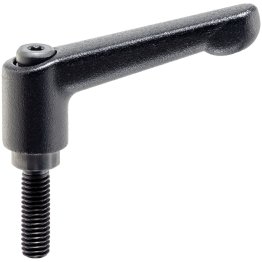 Manetă de fixare ajustabilă, cu şurub | d1=13 mm / d2=M4 / l1=20 mm / negru | 24400.0020