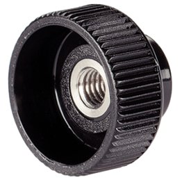 Piuliţe moletate, plastic/bucșă din oțel inoxidabil | d1=M6 / oțel inoxidabil | 24820.0206